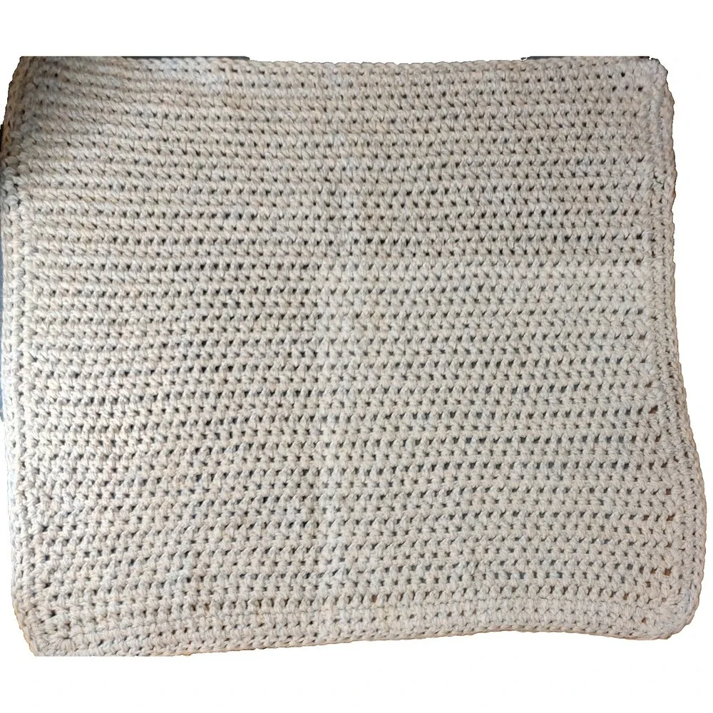 Handmade Crocheted Baby Blanket Afghan Light Blue Soft 29 x 28 in‎ Baby Shower